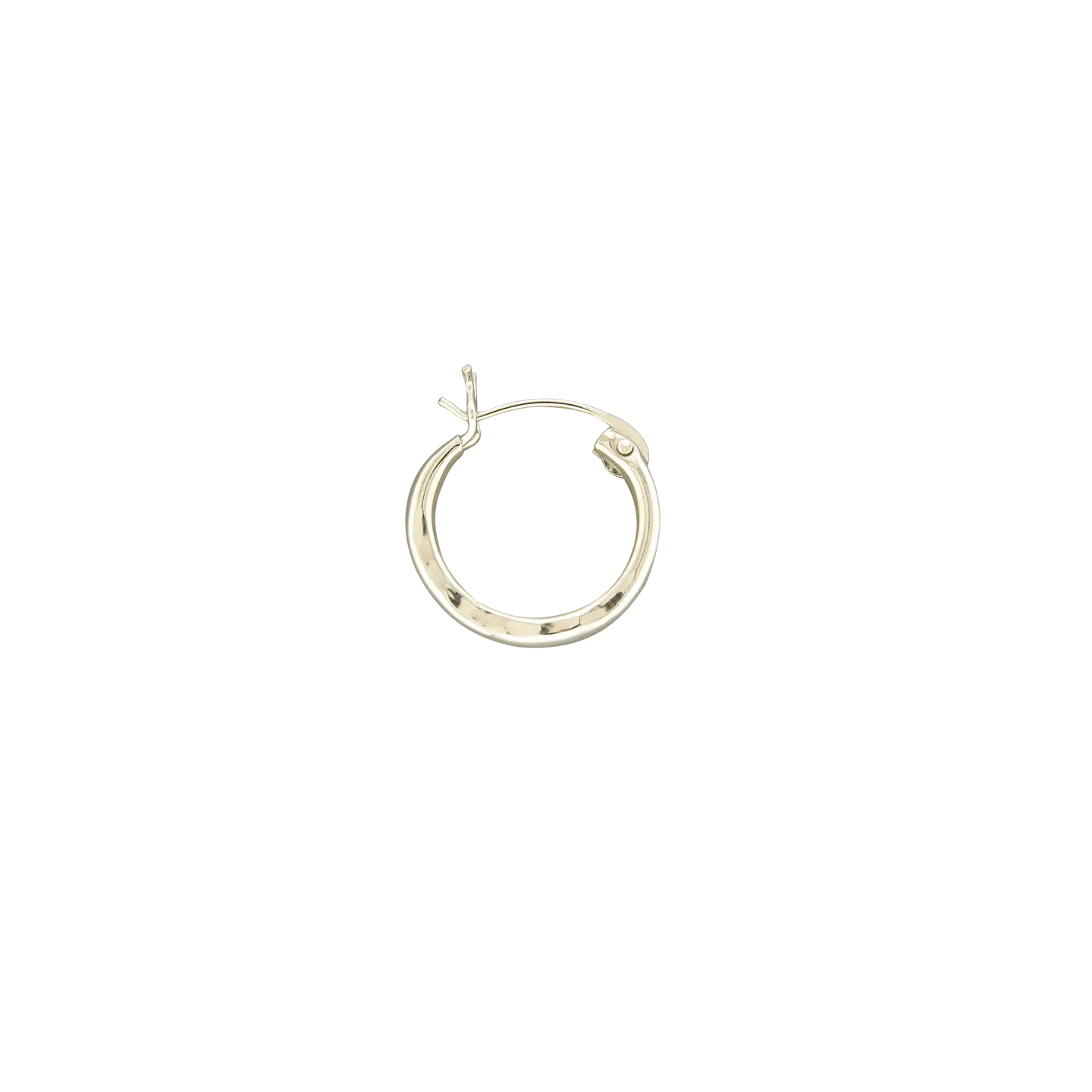 Hollow Hinged Hammered Hoops | Silver