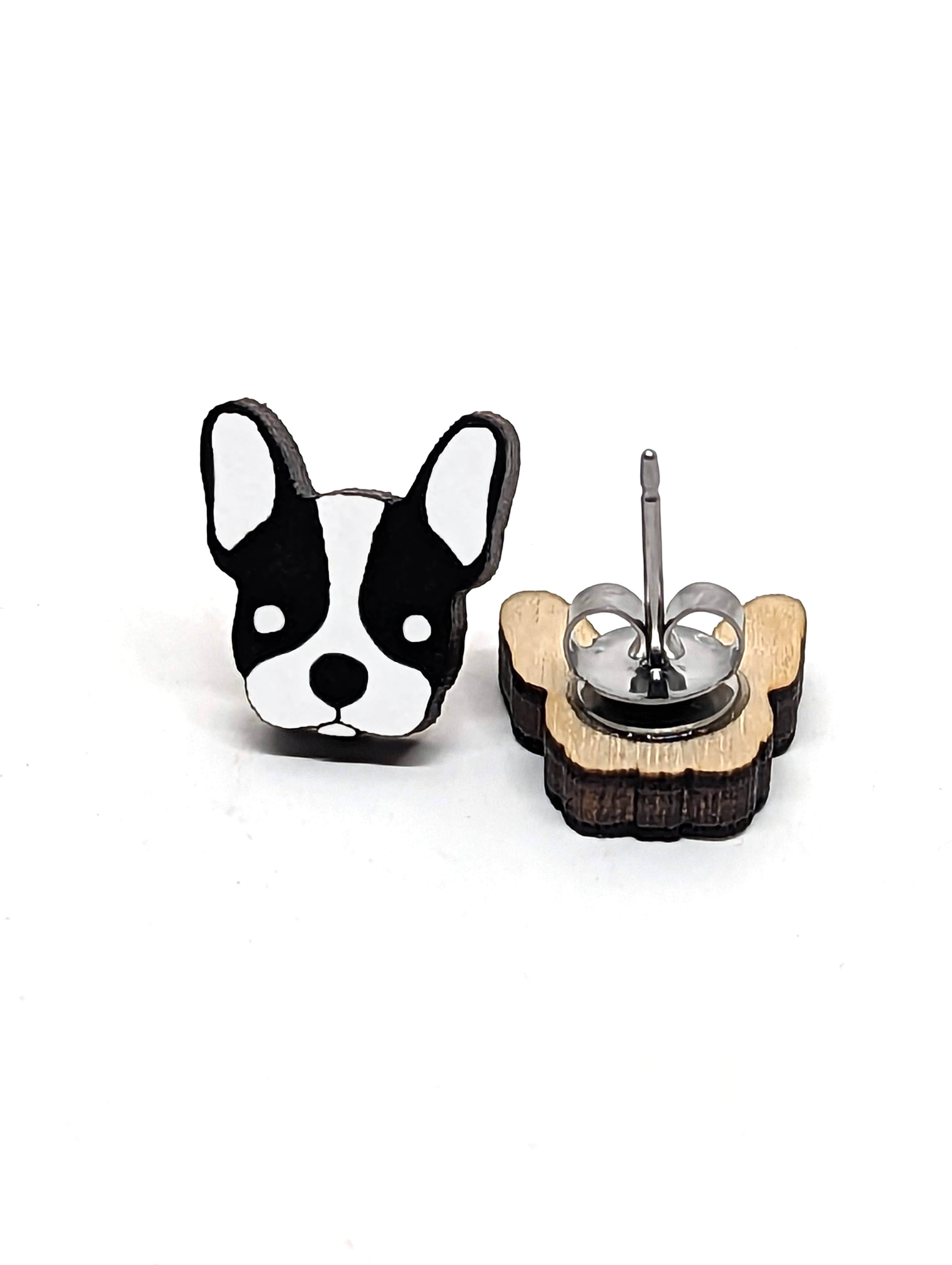 Boston Terrier Stud Handmade Earrings