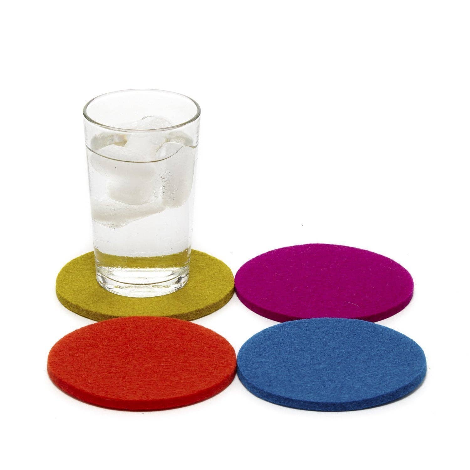 Felt Round Coaster | Set of 4 Multicolor