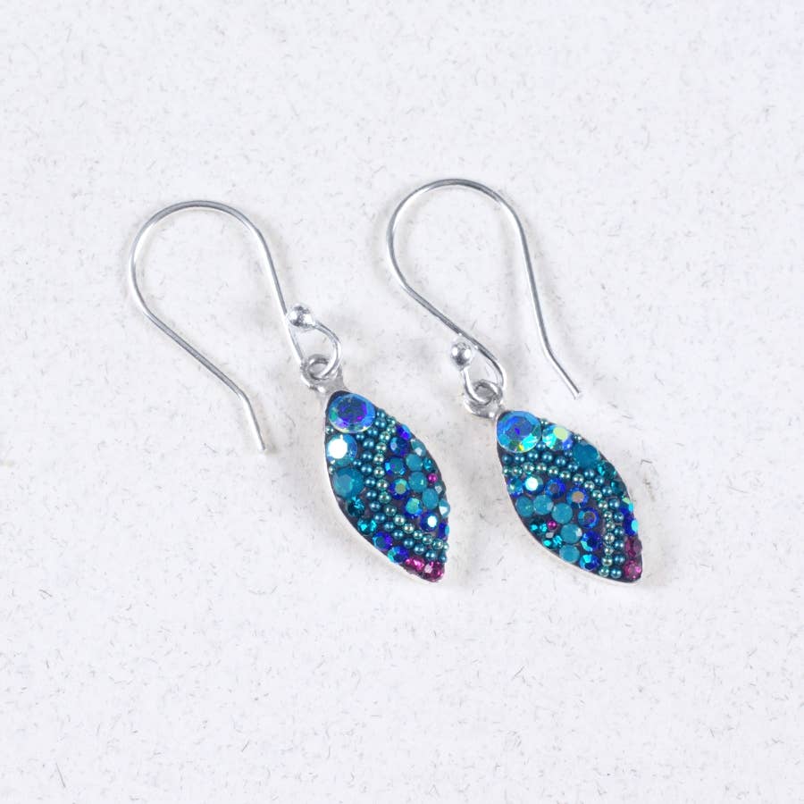 Crystal & Silver Petite Seed Earrings, delicately crafted with hand-finished details, showcasing botanical elegance ideal for layering or solo wear.