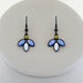 blue petal drop earrings