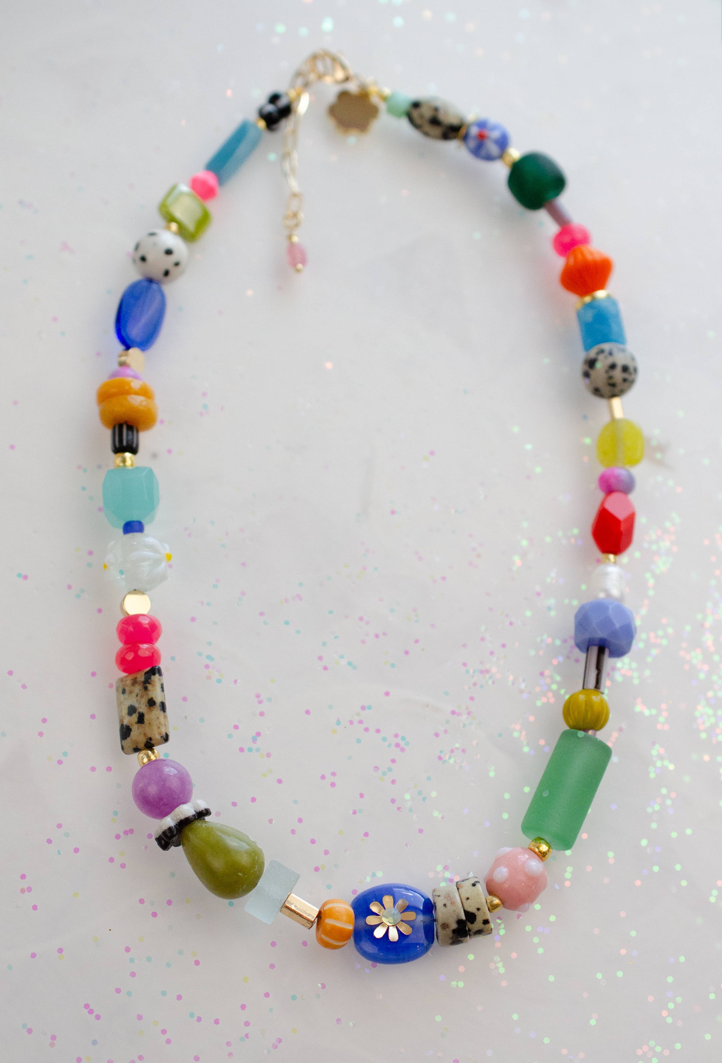 Bright Colorful Beaded Necklace