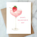 Whimsical Valentine's Day card featuring a pink cocktail with a strawberry, designed by ARTISANS & agency, part of the Valentine's Day Card Collection.