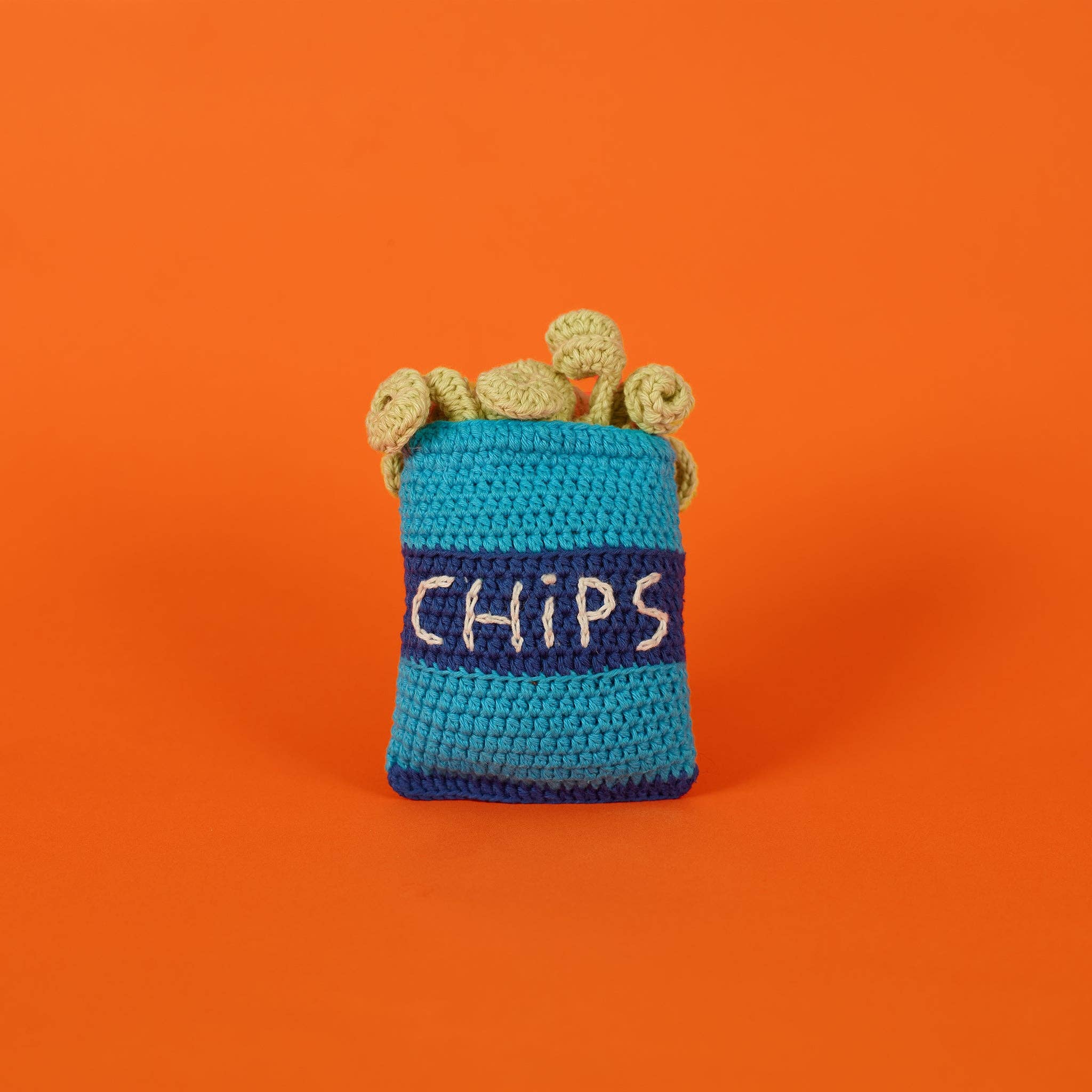 Cotton Crochet Chips Dog Toy