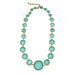 aqua Bubble glass gold filled necklace