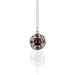 Silver Necklace with a red gemstone pendant 