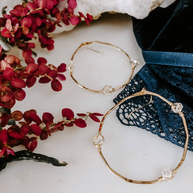 diamond hoop earrings