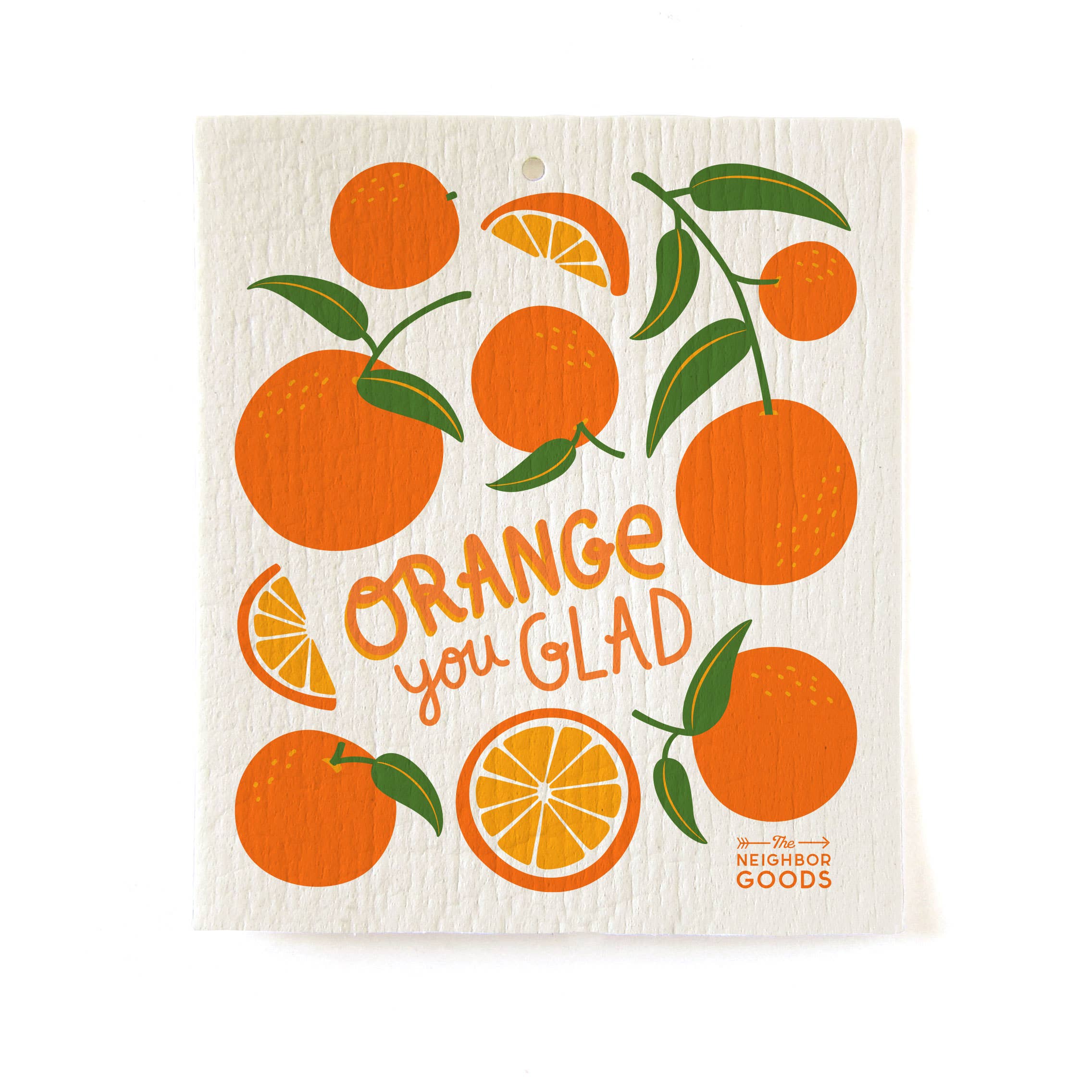 Orange - Tea Towel + Sponge Cloth Set