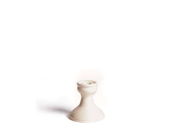 white candlestick holder