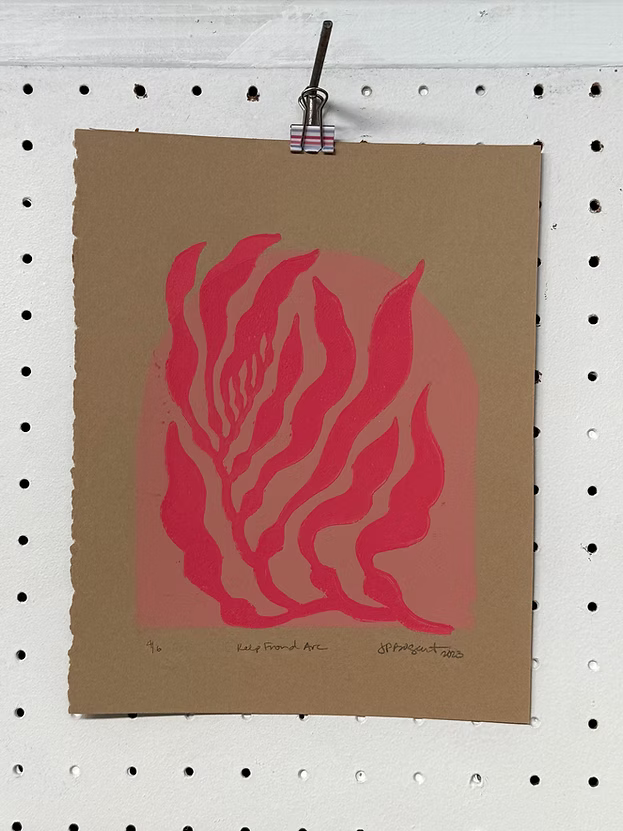 Kelp Fronds Arc | Linoprint