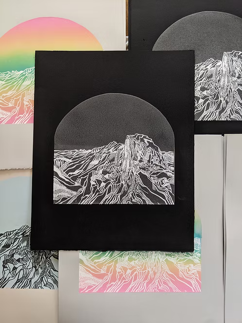 Half Dome | Linoprint