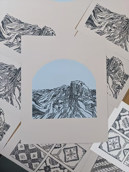 Half Dome | Linoprint