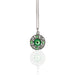Silver Necklace with a green gemstone pendant 