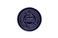 Navy blue ceramic stamp with Bauer Pottery Company
