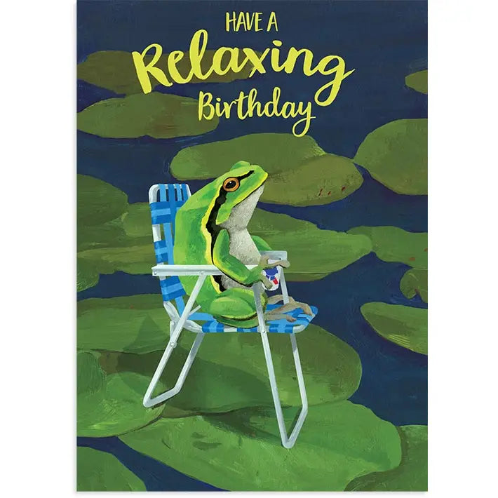 Have a relaxing birthday blank greeting card