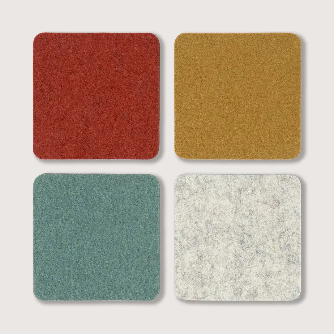 Felt Square Coaster | Set of 4 Multicolor
