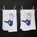 cat mermaid kitchen towel