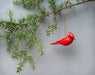 Cardinal wood ornament