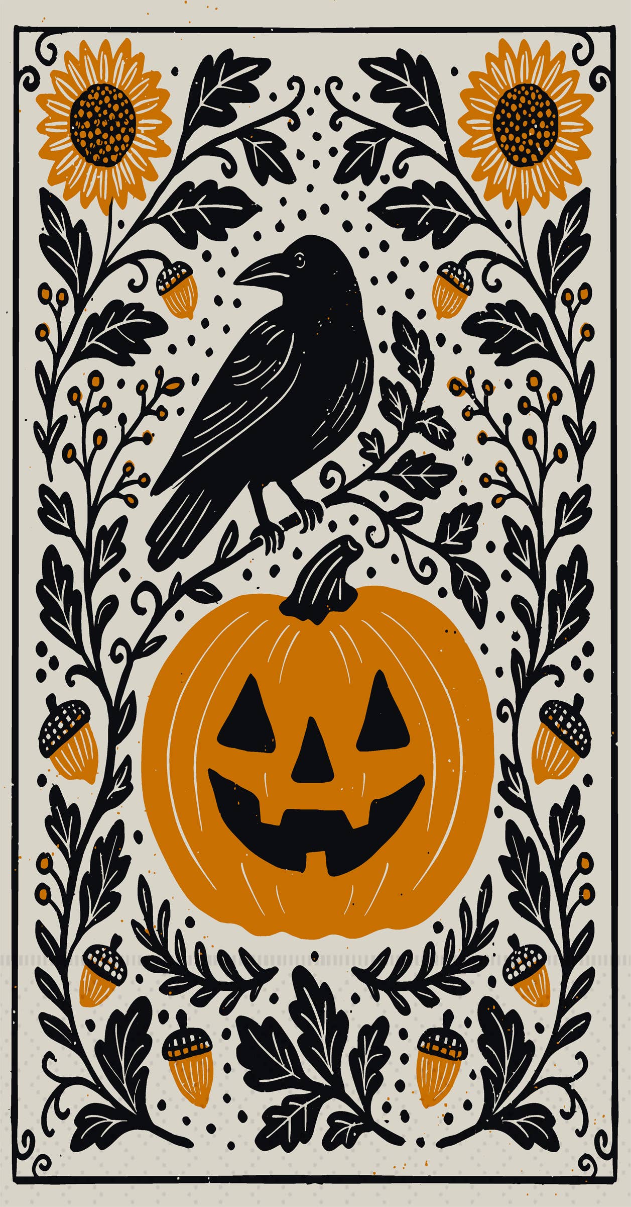 A whimsical display of Pumpkin Poe Paper Guest Towels, 16 ct, perfect for your Fall Autumn gatherings. These towels add a splash of seasonal cheer to any table setting, ensuring even your guests' hands feel festive!