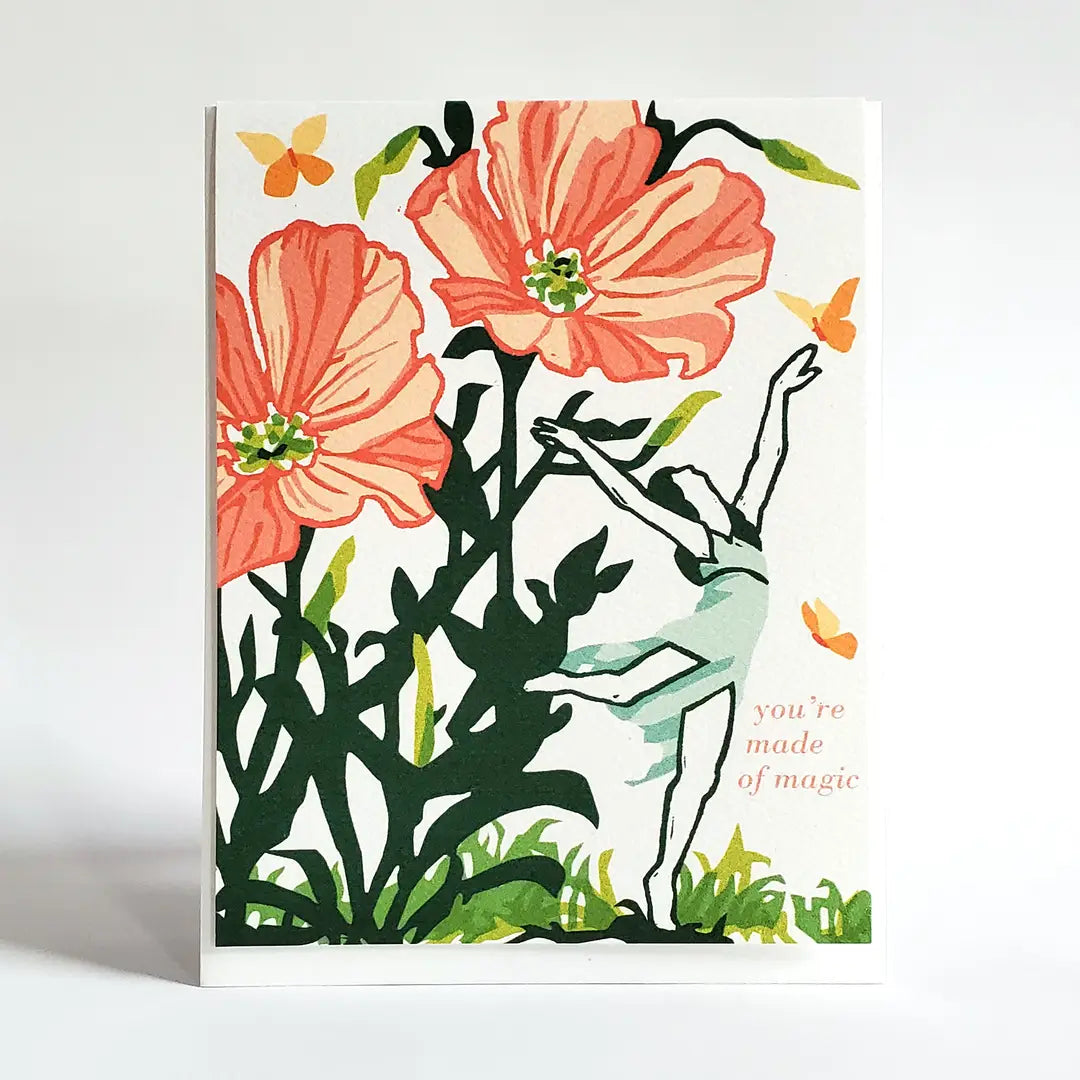 Eco-friendly Little Green Card Collection showcasing a charming card design with a matching recycled envelope.