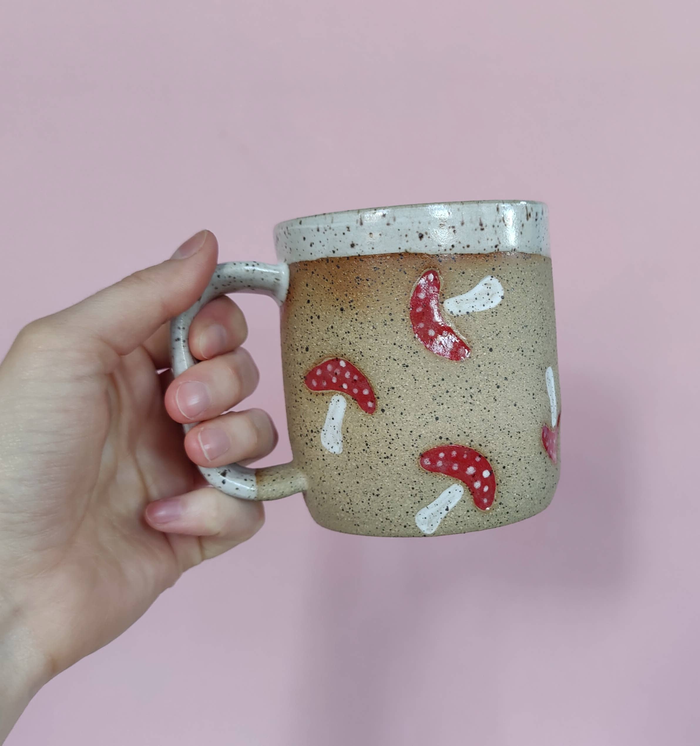 ceramic mushroom mug