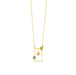 colored glass rectangle pendant necklace 