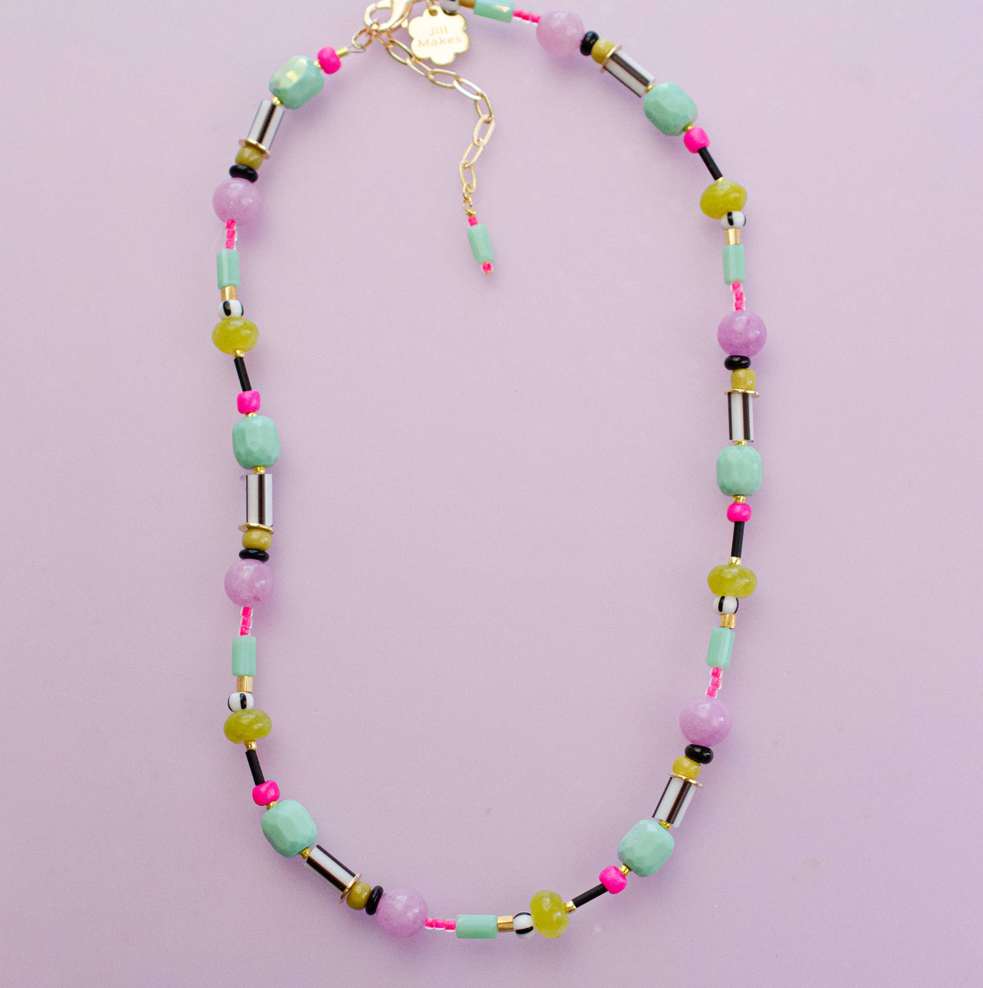 Neon beaded necklace