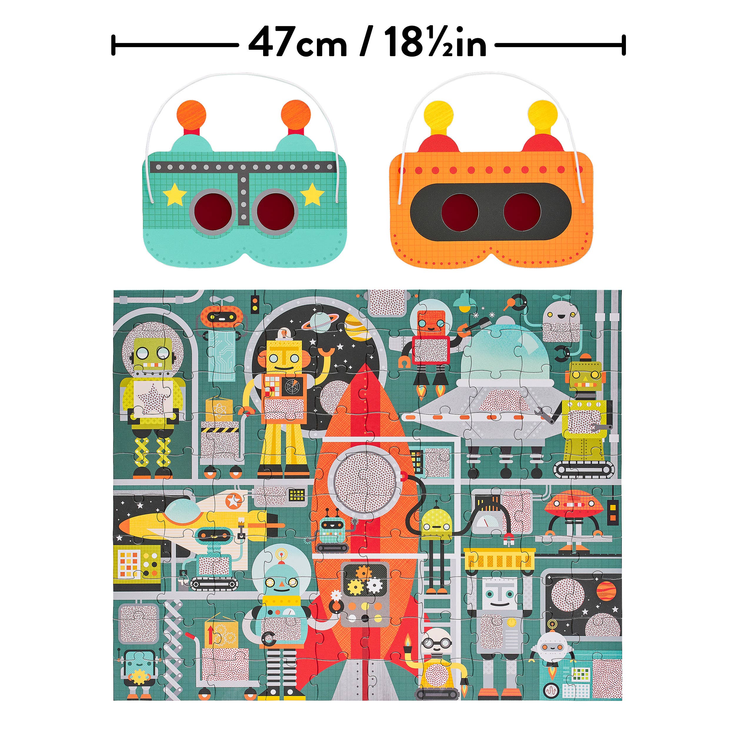 Decoder Puzzle Robot factory 100 piece puzzle by petitcollage