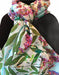 Purple Posies cotton scarf by Nina J, limited-edition wearable art inspired by nature