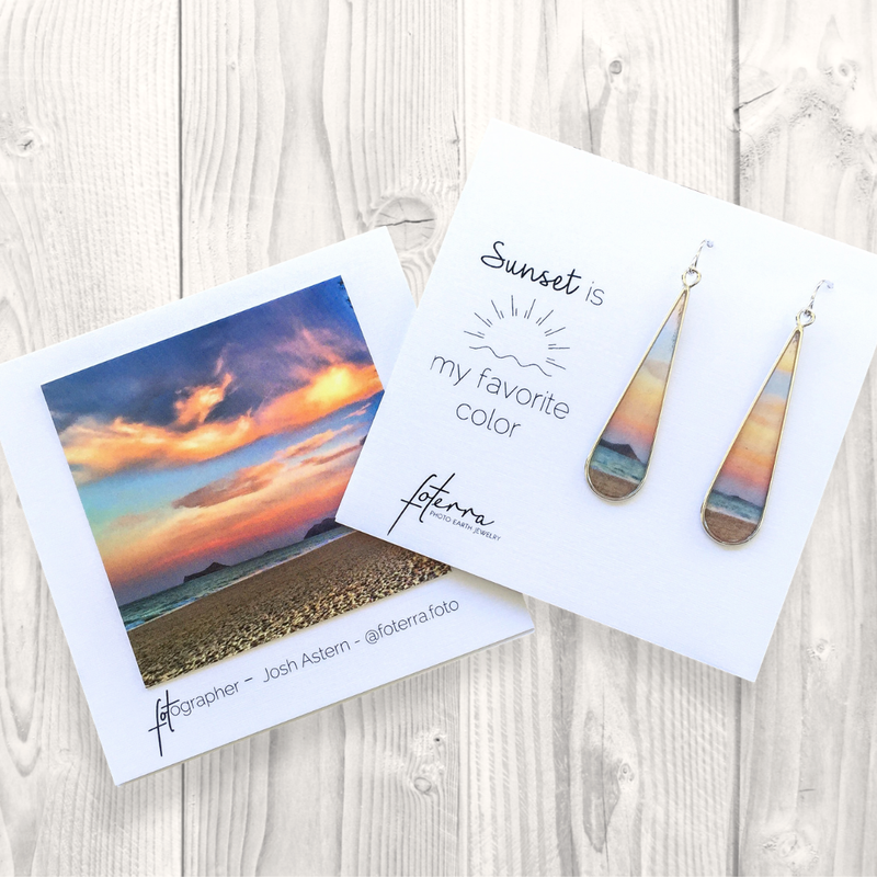 Sunset Is My Favorite Color Long Earrings | Gold