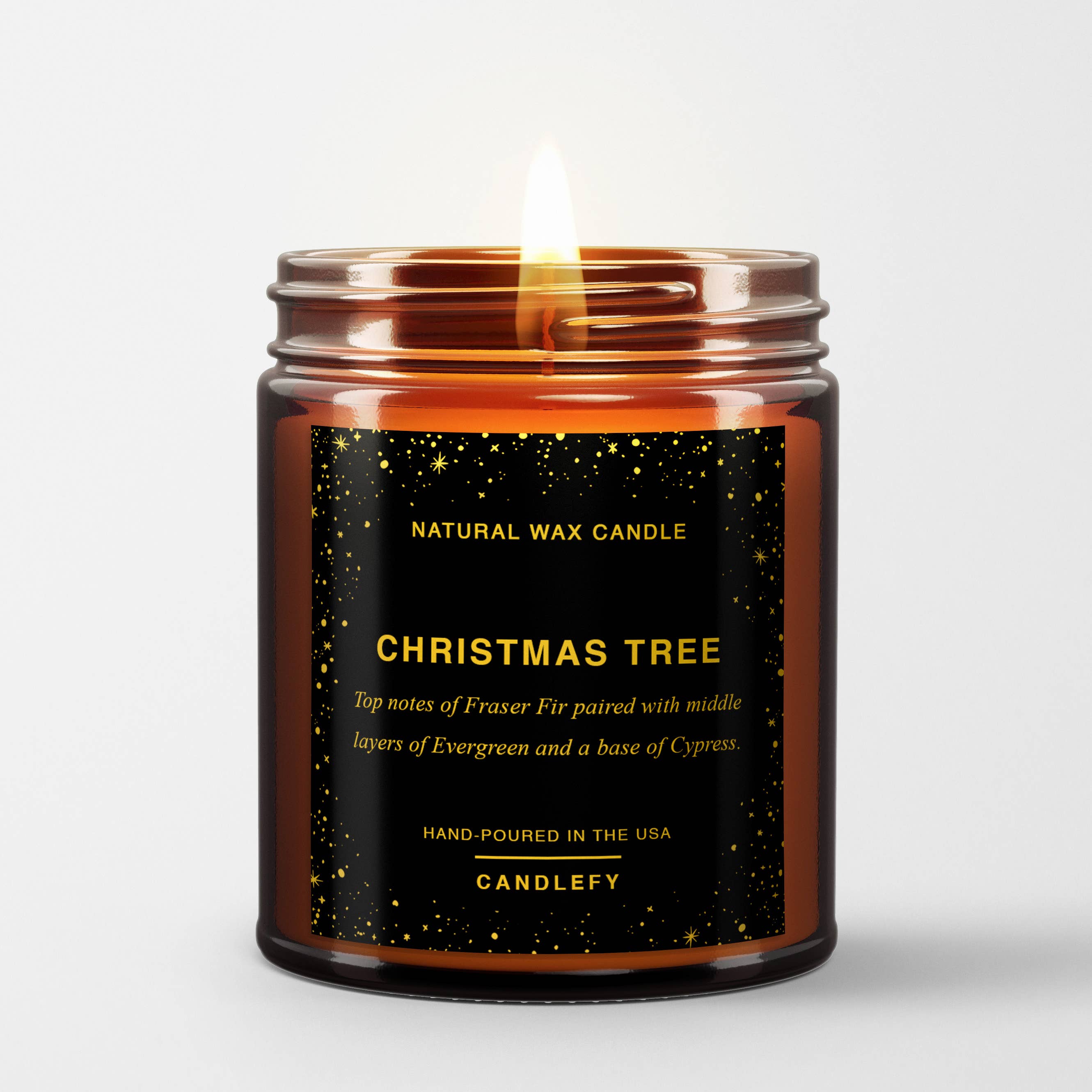 Candlefy Natural Wax Candle Christmas tree scent