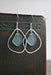 silver hoop with sea glass drop earrings