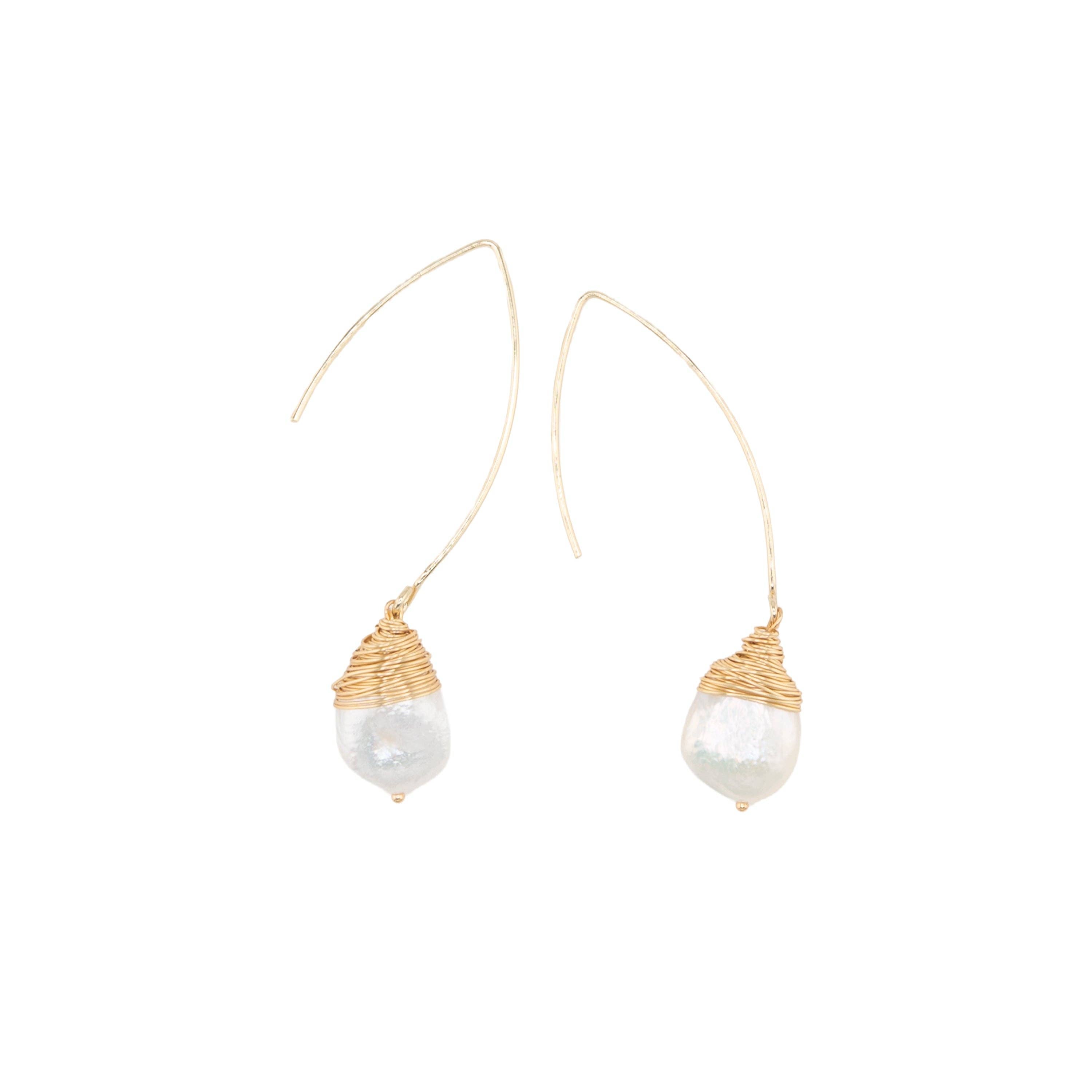 Maile Keshi Pearl Threader Earrings