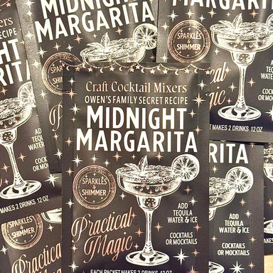 Instant Sparkly Cocktail Mixers - A magical concoction for Midnight Black Sparkly Margaritas that's so easy, even your pet goldfish could make it!
