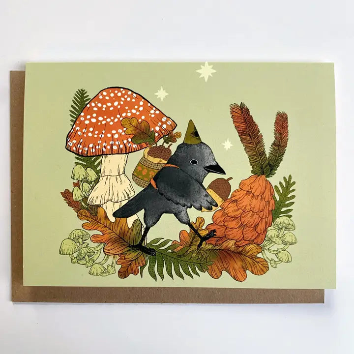 Foraging bird Greeting Card