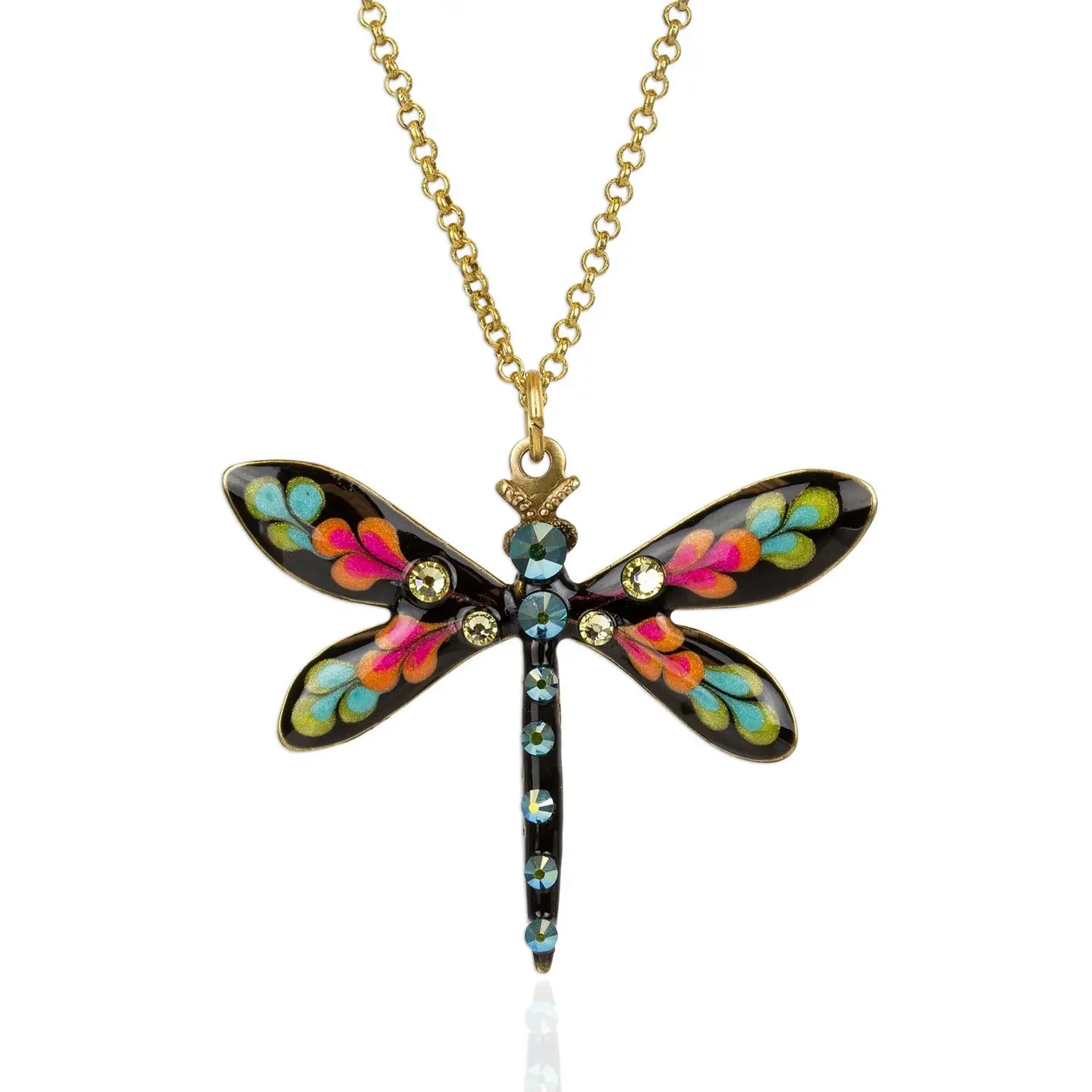 Elegant Crystal Dragonfly Necklace displayed on a soft background, highlighting its beautiful design and craftsmanship.