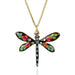 Elegant Crystal Dragonfly Necklace displayed on a soft background, highlighting its beautiful design and craftsmanship.
