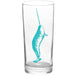 drinking glass with printed whales