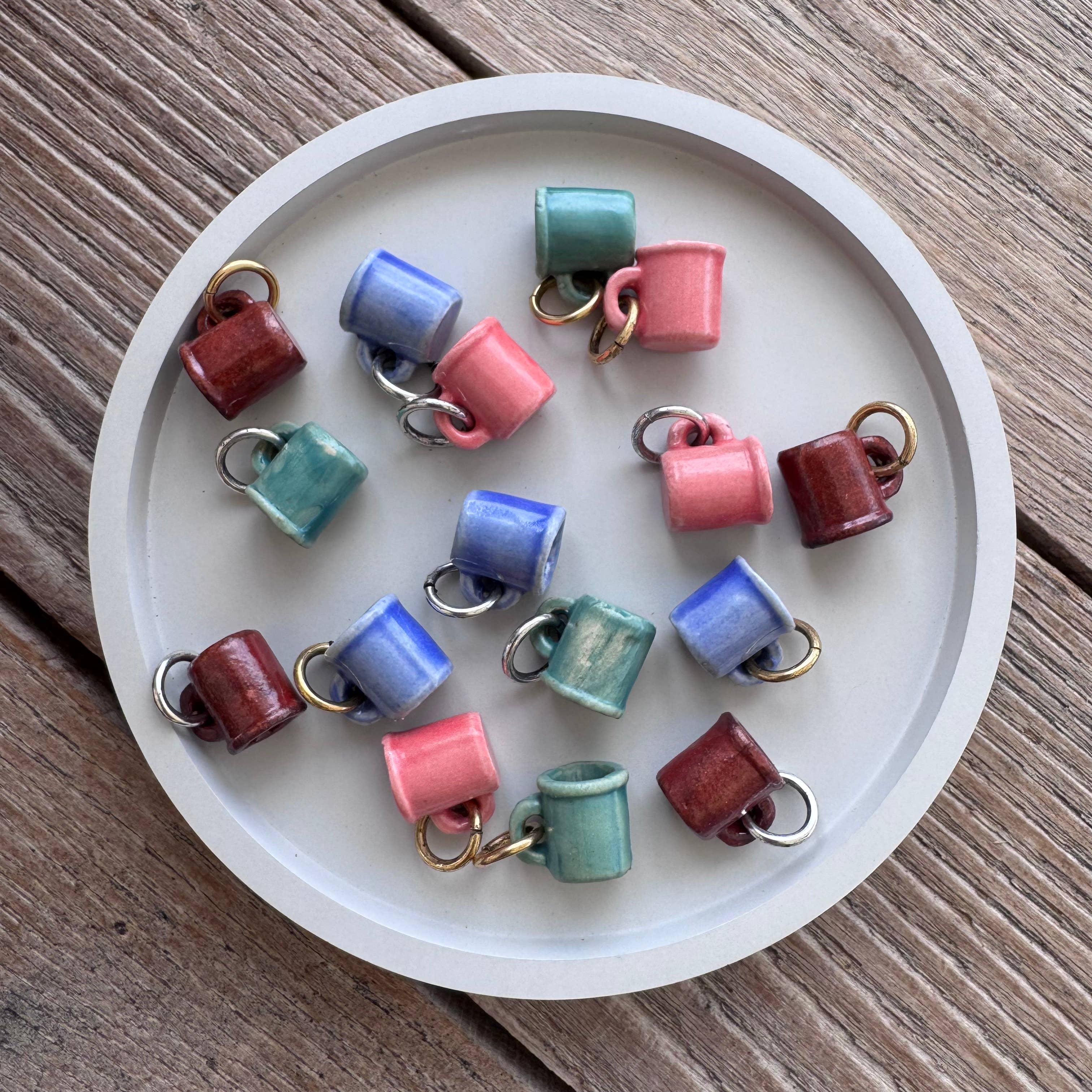 Ceramic Mini Coffee Mug Charm