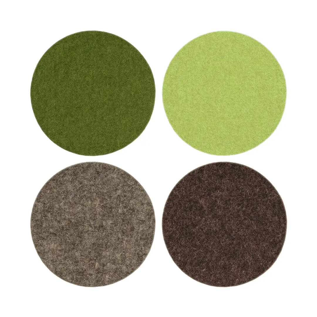Felt Round Coasters Set of 4 - Multi Pack