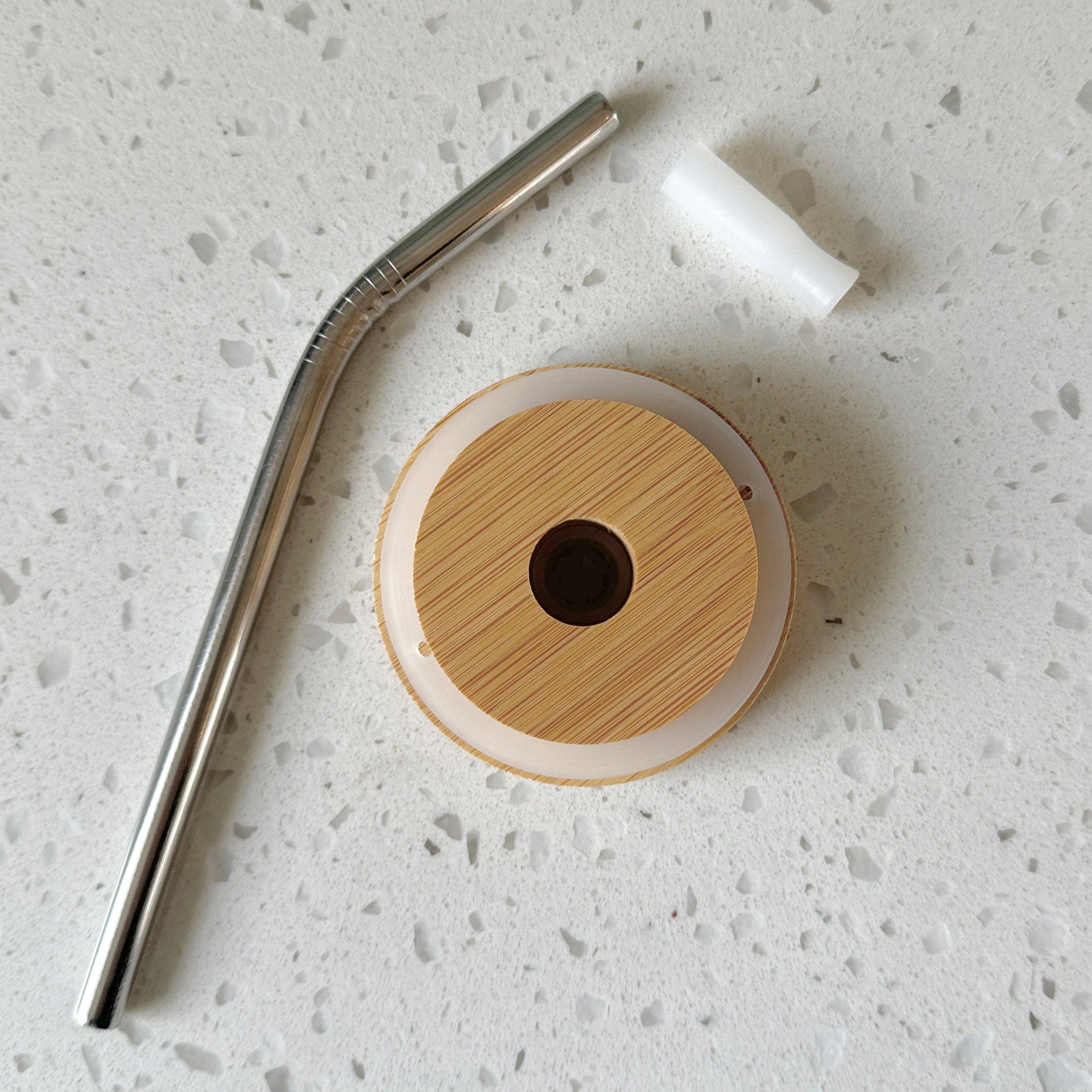 bamboo lid with straw