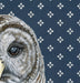 Delightful Barred Owl Dark Blue Fine Art Print, bringing a pop of color and a friendly face to any nursery wall - because who doesn't love a wise old owl as a buddy?