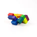 Colorful geometric wooden cube 