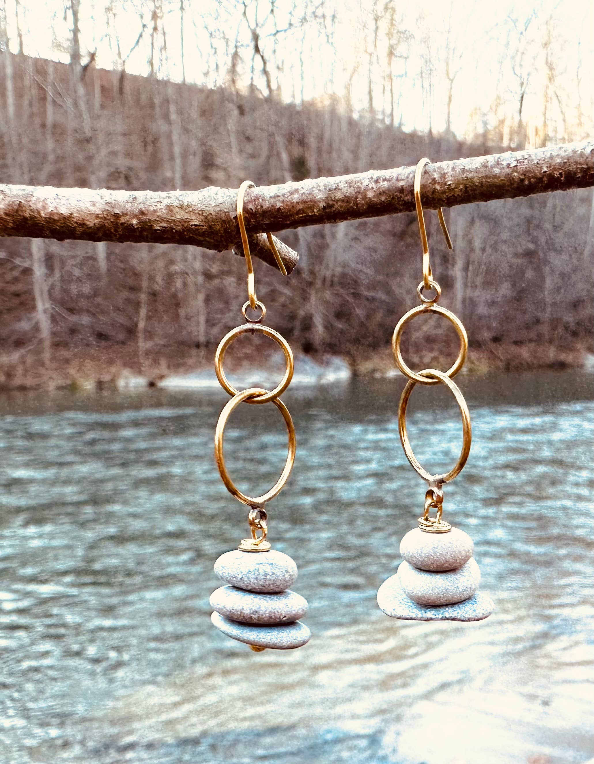 Elegant River Stone Stacks