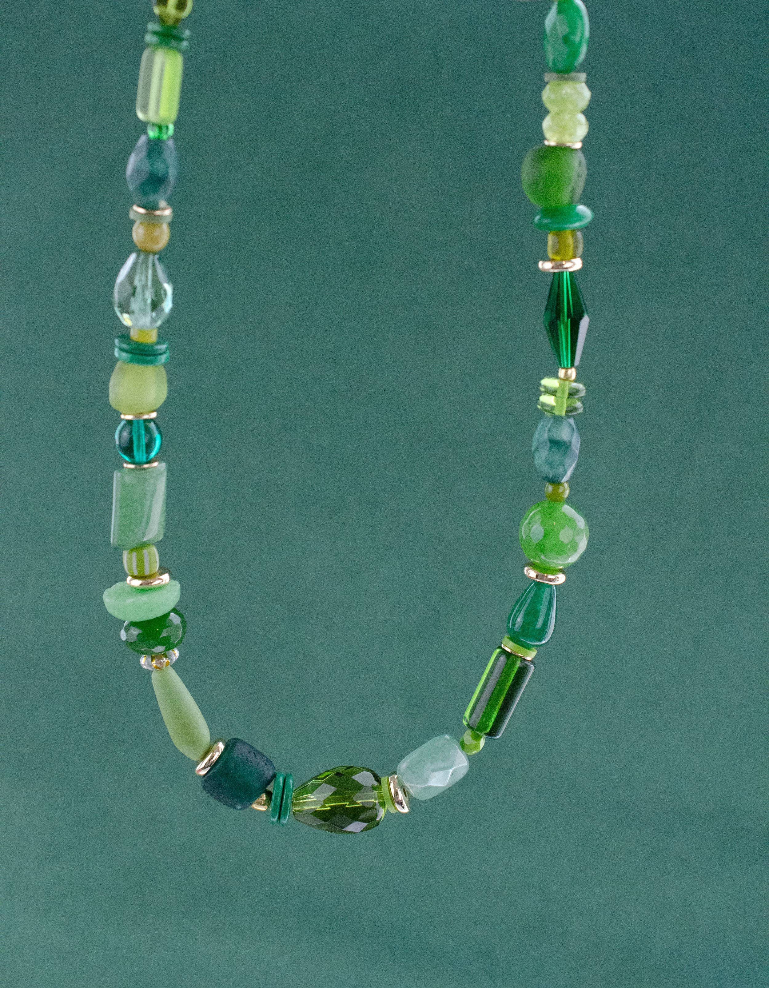 Emerald Green Beaded Necklace