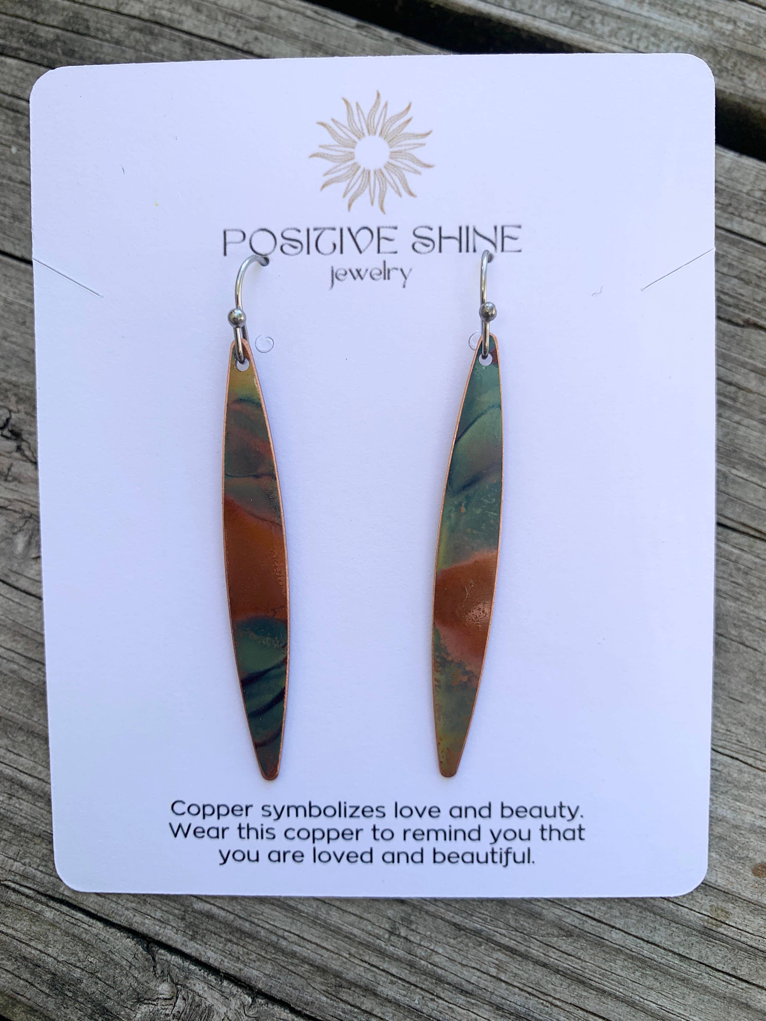 Long Oval dangle earrings