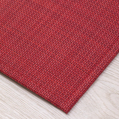 Chilewich Mini Basketweave Woven Floor Mat - Scarlet