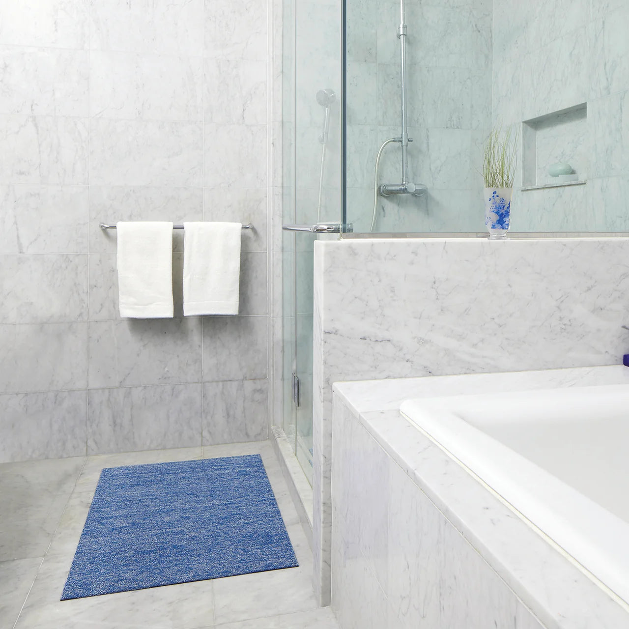 Heathered Shag Mat | Cornflower