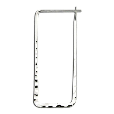 hammered rectangle earring