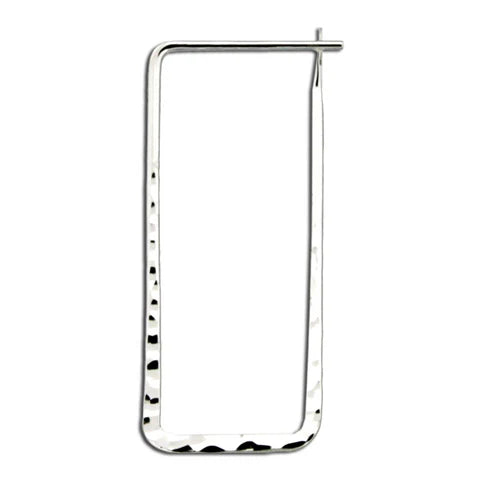 hammered rectangle earring